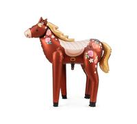 Ballon gonflable taille XXL - Cheval - Joli poney - Décoration d'anniversaire - Pour fille et garçon - Cadeau pour enfants - École d'équitation - 100 cm