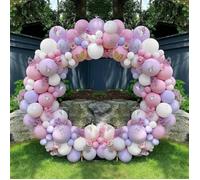 Ballon Guirlande - Décoration de Fête - 131pcs - Rose Violet Blanc - Mariage Anniversaire Nouvel An