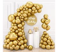 ballon Kit Arche Décoration Mariage, Baptême, Baby Shower (Ballons Or 18/12/10/5 pouces)