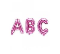 Ballon lettre - Fuchsia - 35 cm - Aluminium - Gonflable à l'air ou hélium - Décoration anniversaire
