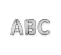 Ballon lettre - Mylar - 102 cm - Argenté - Gonflable à l'air ou hélium - Mixte