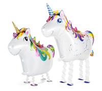 Ballon Licorne, 2 Pièces Ballon Aluminium Licorne, Ballon Licorne Marchant, Ballon Licorne XXL, Fournitures Fête Licorne pour Fille Anniversaire Fête Décorations