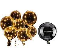 Ballon lumineux transparent, lot de 10, éclairage LED pour événements, jaune, lot de 10 pièces