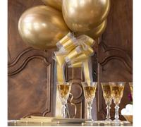 Ballon métal en latex de 30 cm en doré or (x6) REF/7295