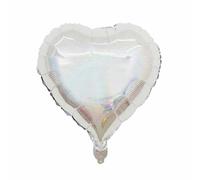 Ballon Métallisé Cœur 38cm - Argent
