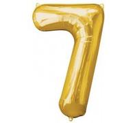 Ballon Mylar Or Chiffre 7 or G
