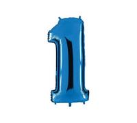 ballon Nombre en bleu - XXL Nombre géant 100cm - pour anniversaire anniversaire & Co - NEUF - fête cadeau décoration Ballon feuille ballon à gonfler