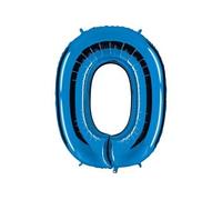 ballon Nombre en bleu - XXL Nombre géant 100cm - pour anniversaire anniversaire & Co - NEUF - fête cadeau décoration Ballon feuille ballon à gonfler