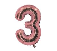 Ballon - PTIT CLOWN - re70123 - Chiffre 3 - Rose Gold - 30cm