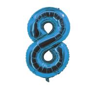 Ballon - PTIT CLOWN - RE80508 - Chiffre 8 - Bleu électrique - 85 cm