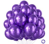Ballon Violet 100 Pièces, Ballon Violet Anniversaire avec Métalliques Ballons Kpop, Ballons Helium Demon Hunters pour Deco Anniversaire Baby Shower Fille Mariage Halloween Gender Reveal, 12 Pouces