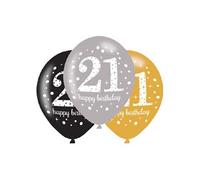 ballons 21 multicolores 27,5 cm 6 pièces