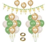 ballons 40 ans anniversaire homme femme Décoration,23 Pcs vert olive or latex ballons, guirlande 40 ans anniversaire fête décoration ballon pour homme décoration anniversaire 40 ans femme