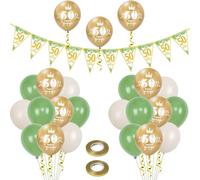 ballons 50 ans anniversaire homme femme Décoration,23 Pcs vert olive or latex ballons, guirlande 50 ans anniversaire fête décoration ballon pour homme décoration anniversaire 50 ans femme