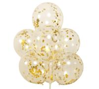 Ballons à confettis dorés, ballons en latex à confettis dorés, ballons de fête, ballons à confettis en latex, ballons à confettis multicolores avec papier doré pour mariage, fête prénatale