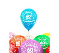 Ballons anniversaire 60 ans - SUD TRADING COMPANY - Noir - Ballon classique - Oui - Pompe à pied