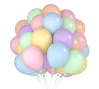 Ballons Anniversaire Pastel 68 Pièces, 12 Pouces Ballon Pastel Helium Ballon Rose Bleu Vert Violet Jaune pour Birthday Girl Decoration Anniversaire Fille Mariage Baby Shower Bapteme Paques
