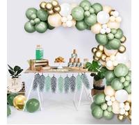 Ballons - AYUQI - 96pcs - Vert sauge - Décorations d'anniversaire - Fête de la jungle