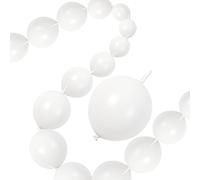 Ballons Blancs,100Pcs Ballons Blancs Kit d'Arche Guirlande,Arche de ballons Weiß,Guirlande de Ballon,Ballon de Fête Weiß en Latex pour Baby Shower,Mariage,Décoration de Anniversaire