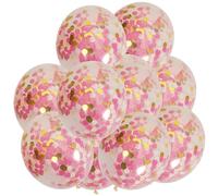 Ballons confettis dorés,Ballons en latex confettis dorés | 100 pièces ballons de fête en latex confettis - Ballon transparent à paillettes multicolores avec décorations de fête en papier doré pour
