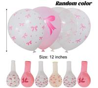 Ballons décorés de motifs de rubans - Ballons en latex - Paquet de 50 - 30,5 cm de diamètre - Forme ronde - Couleurs aléatoires - Fête des Mères