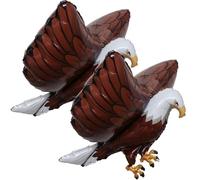 Ballons du 4 juillet 2 pièces 33x27 pouces ballons gonflables 3D en forme d'aigle décor d'oiseau réaliste pour le jour de l'indépendance, fête 'anniversaire, baby shower, célébration