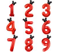 Ballons en aluminium avec chiffre de 0 à 9, 32 pouces, 2 pièces, en forme de tête de chat, jouet pour enfants, joyeux anniversaire, décoration de fête de mariage, douche, grand globe 6