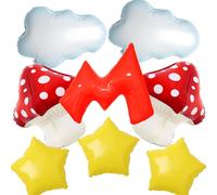 Ballons en forme de champignon 4D en forme d'étoile de jeu vidéo pour fête d'anniversaire Bros thème jeu vidéo décorations d'anniversaire dessin animé super fête prénatale
