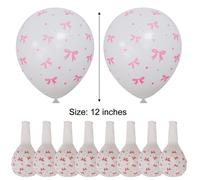 Ballons en latex - Ballons ronds pour fêtes - Motifs à volants - Latex - 30 cm - Paquet de 10 - Blanc