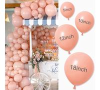 Ballons en Latex rose pêche, 100 pièces, 5/10/12/18 pouces, couleur chair, pêche, anniversaire, mariage, réception-cadeau pour bébé, anniversaire, fournitures de décoration de fête Boho peach