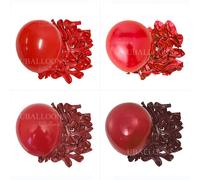 Ballons en latex rouge vin foncé, grenat, bordeaux, décoration pour anniversaire, Noël, fiançailles, fête de mariage, 10 pièces, 30 pièces, 50 pièces Metallic Red