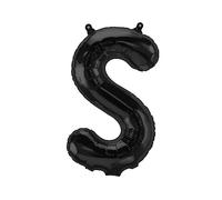 Ballons en plastique Lettres Noir - 40/80/100 cm pour anniversaire Mariage Fête Décoration Joyeux anniversaire JGA cadeau Ballon de fin d'études Ballon géant ABI grand XXL petit garçons (40 cm - S)