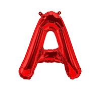 Ballons en plastique lettres rouges - 40/80/100 cm pour anniversaire mariage fête décoration joyeux anniversaire JGA cadeau ballon de baudruche diplôme ballon géant ABI grand XXL garçon (40 cm - A)