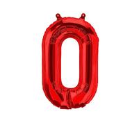 Ballons en plastique lettres rouges - 40/80/100 cm pour anniversaire mariage fête décoration joyeux anniversaire JGA cadeau ballon de baudruche diplôme ballon géant ABI grand XXL garçon (40 cm - O)
