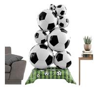 Ballons géants de football 3D autoportants, fournitures de football, 61 x 61 cm, grand ballon avec construction, terrain gonflable, ornement en aluminium avec motif de sphère, décoration d'intérieur