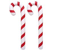 Ballons gonflables de noël en Canne à Sucre Rouge et Blanc de 71 Pouces, 2 pièces, décor fête Vacances, Accessoire Photo, Affichage Cour noël