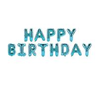 Ballons joyeux anniversaire 16 pouces |Paquet de 10 ballons en aluminium avec lettres pour décoration de fête/mariage/maison |Design métallique pour des thèmes attrayants (candy basket)