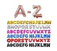 Ballons joyeux anniversaire fête 16 pouces décorations de mariage Alphabet feuille lettre ballon enfants bébé douche fille nom boules fournitures silver
