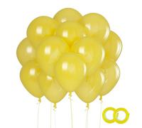 Ballons Latex 12 Pouces Jaune Nacré 110 Pcs Rubans pour Anniversaire
