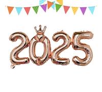 Ballons numérotés 2025,Ballons en aluminium 2025 - Décorations de ballons numérotés du Nouvel An,Numéros de ballons en aluminium pour mariage, fêtes d'anniversaire, fêtes de vacances