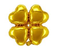 Ballons Or en Aluminium 16 Trèfle, Saint-patrick Pouces | Lot Décoratif pour Club et Fond Photo, Forme Shamrock à Quatre Feuilles, Fête de Mars