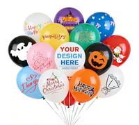 Ballons personnalisés avec logo/texte, lot de 100/200/500 pcs en latex pour hélium, décoration d'anniversaire, mariage, baby shower et anniv. mariage (200)