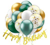 Balloono Arche Ballon - Lot de 60 Ballons Blanc et Or - Kit Grands Ballons pour Mariage ou Anniversaire Enfant et Adulte Gonflables à l'Air ou à l'Helium