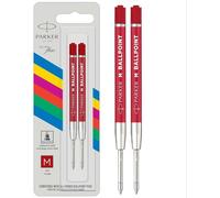 Ballpoint Pen Refills Medium Point Red Quinkflow Ink 2 Pack