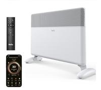 Ballu Radiateur Electrique Inertie 2000W Convecteur Electrique Mobile Connecté Wi-Fi,App & Télécommande,Chauffage Electrique sur Pied & Mural pour Maison, Salle de Bain,Thermostat, Roulettes,Blanc