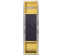 Balneo | Boîte murale pour papier toilette - 74 X 20,8 X 14,6 cm - Gold Pvd - Design élégant - Espace de rangement pratique