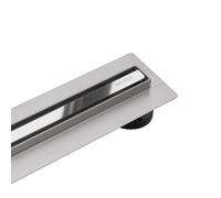 BALNEO Caniveau de douche - 60 cm - Chrome - En acier inoxydable - Panneau étroit - 14 mm - Ensemble complet - Faible 57 mm - Proline
