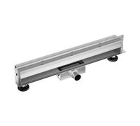 BALNEO Caniveau de douche mural 80 cm - Siphon de sol en acier inoxydable pour salle de bain - Kit complet - Siphon de douche avec panneau ou carrelage - W-Drain 2en1