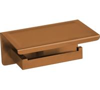 Balneo | Distributeur de papier toilette avec tablette cuivre acier inoxydable| Distributeur de rouleaux de papier QARX Inoxydable | Distributeur de papier WC en métal