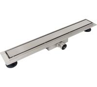 BALNEO Ecoulement de douche Duplex Standard avec panneau double face et siphon Set 80 cm inox argent chrome